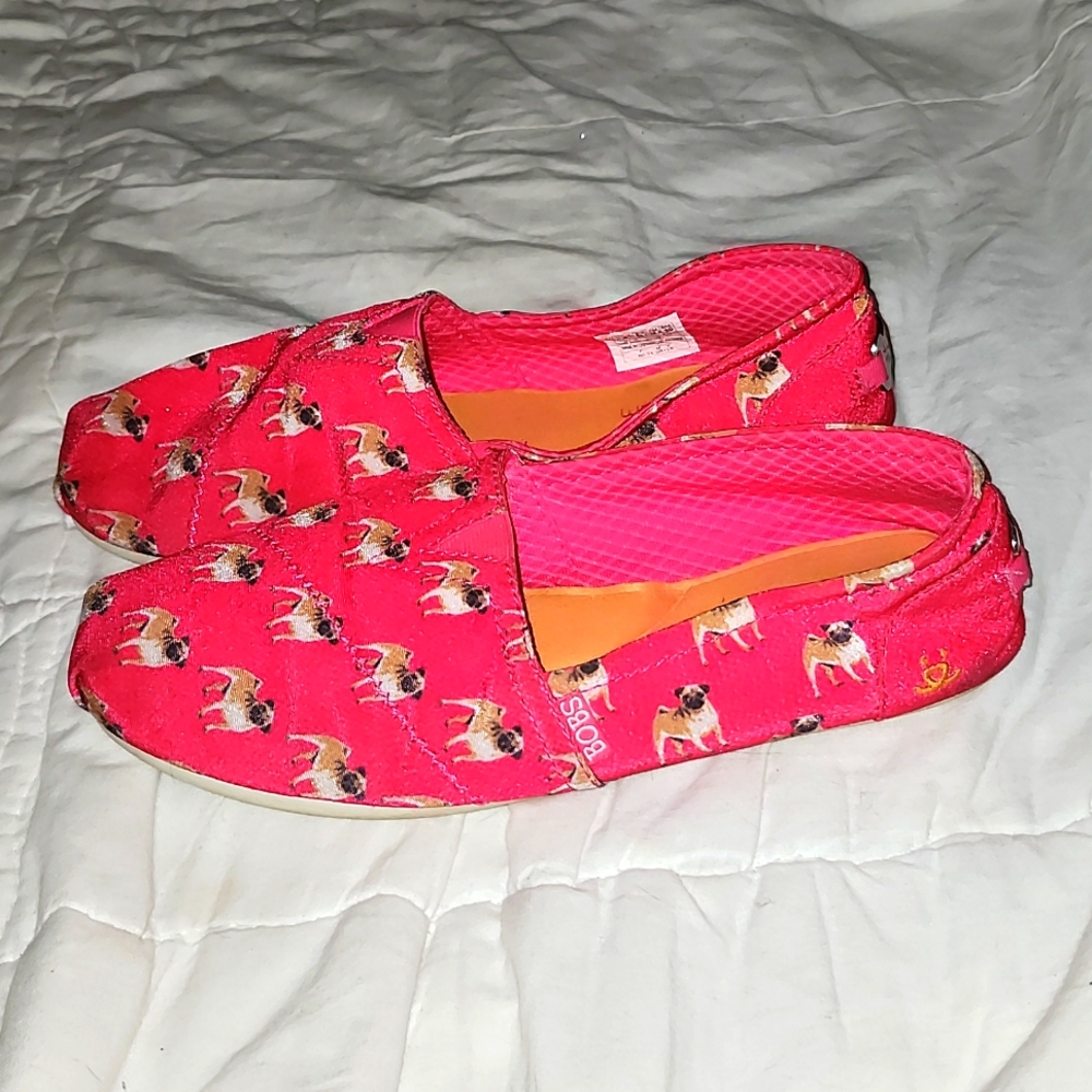 BOBS BY SKETCHERS Pug Slip On Shoes, Size 9.5, VGUC, Pink